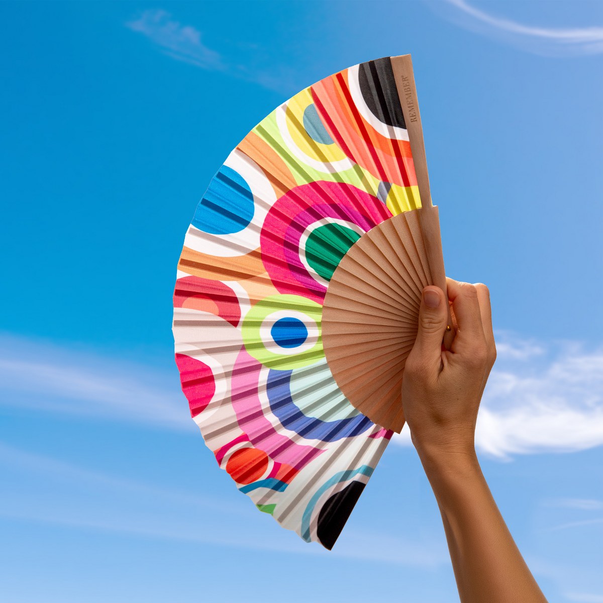 Remember Rondo Folding Paper Hand Fan – image 2