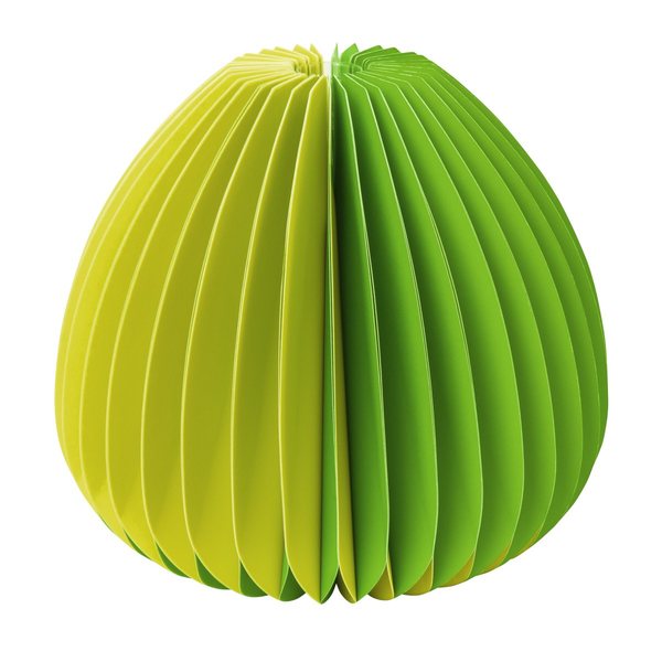 Remember Yuki Folding Paper Vase with Glass Insert – Two-Tone Green
