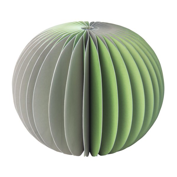 Remember Yuki Folding Paper Vase with Glass Insert – Two-Tone Sage