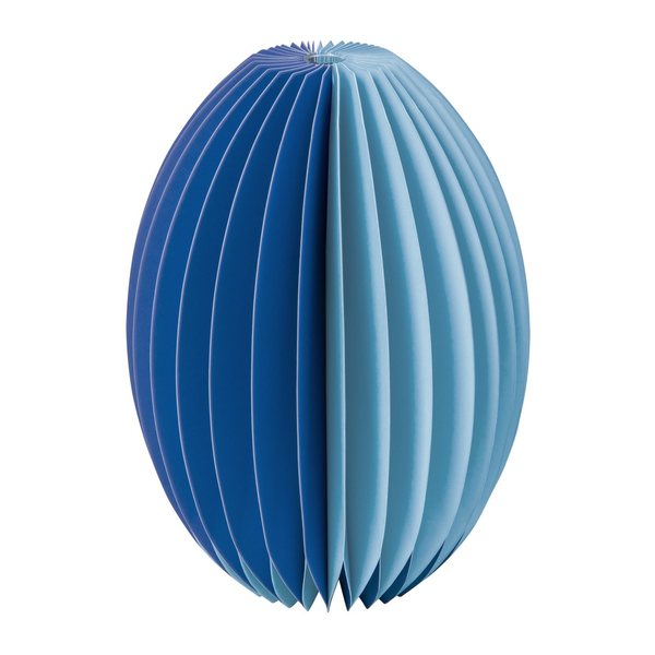 Remember Yuki Folding Paper Vase with Glass Insert – Two-Tone Blue