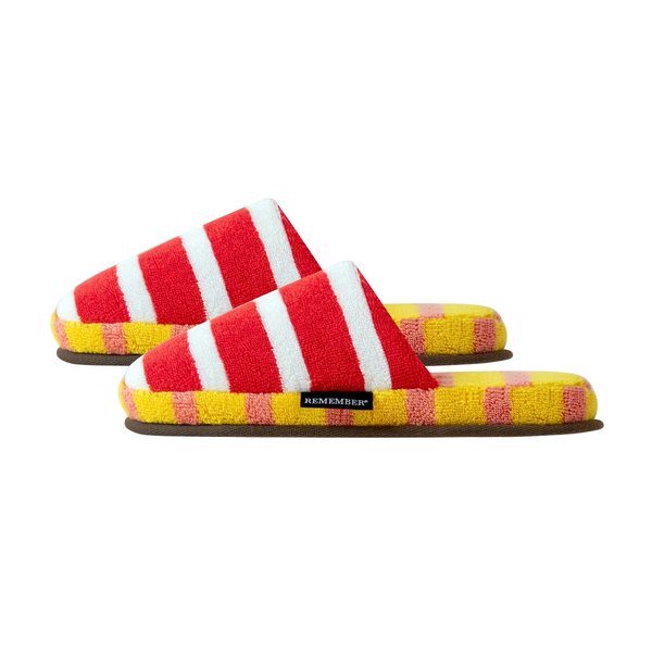 Remember Mello Cotton Terry Slippers – Red, EU 35–39