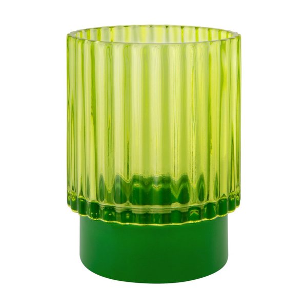 Remember Lumi Fluted Glass Tealight Holder – Lime