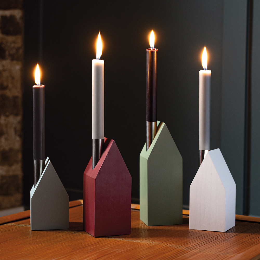 Remember Wooden Candle Houses, Set of 4 – Autumn Colours – image 3
