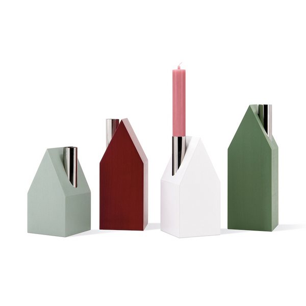 Remember Wooden Candle Houses, Set of 4 – Autumn Colours