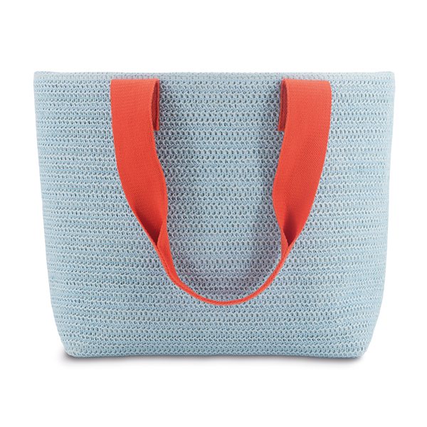 Remember Woven Basket Tote Bag – Pale Blue