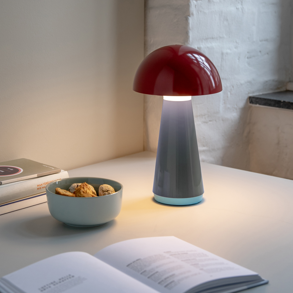 Remember Bob Rechargeable LED Table Lamp – Red Mushroom Lamp – image 4