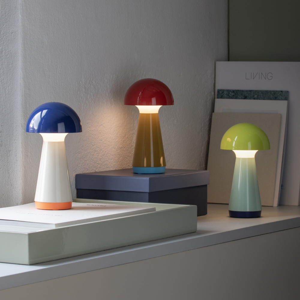 Remember Bobbi Rechargeable LED Table Lamp – Blue Mushroom Lamp – image 4
