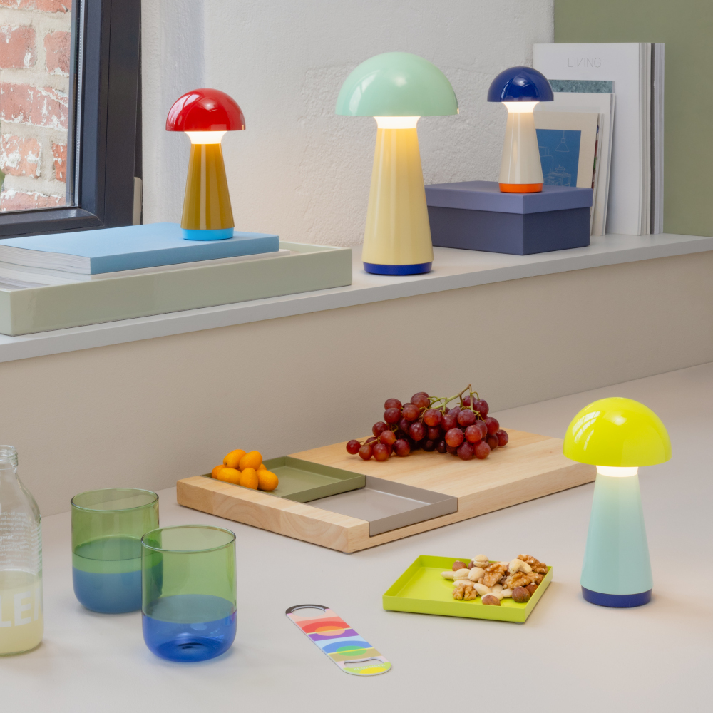 Remember Bobbi Rechargeable LED Table Lamp – Blue Mushroom Lamp – image 2