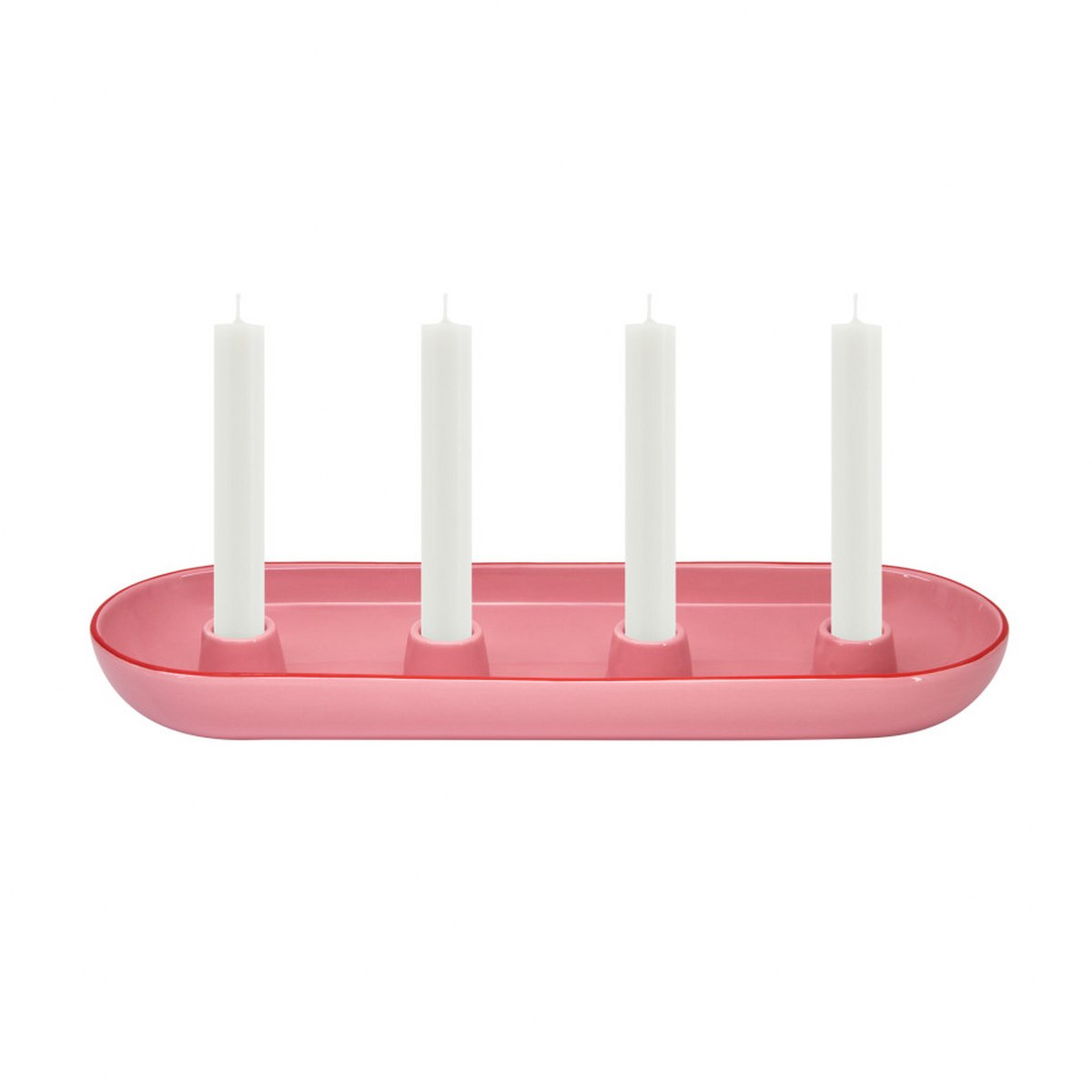 Remember Lucia Oval Ceramic Advent Candle Bowl – Rose – image 3