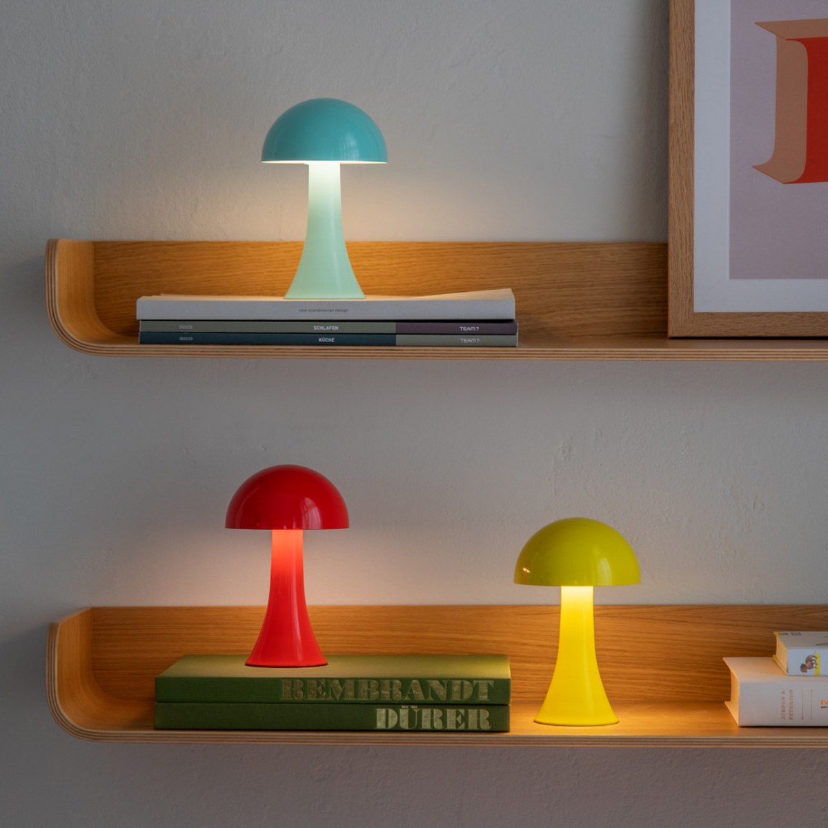 Remember Filou Rechargeable Mini Mushroom Lamp – Blue – image 5