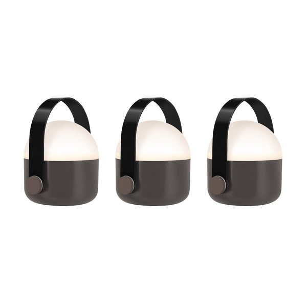 Remember OLE Rechargeable Mini LED Lamps, Set of 3 – Black