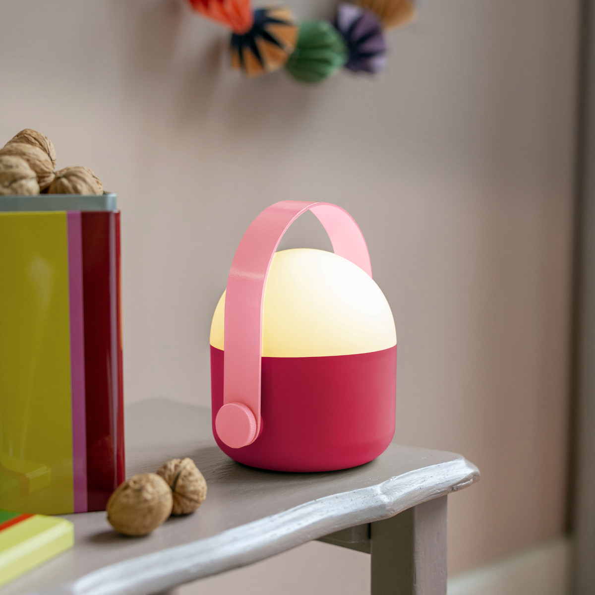 Remember Ole Rechargeable Portable LED Lamp – Small, Pink – image 2
