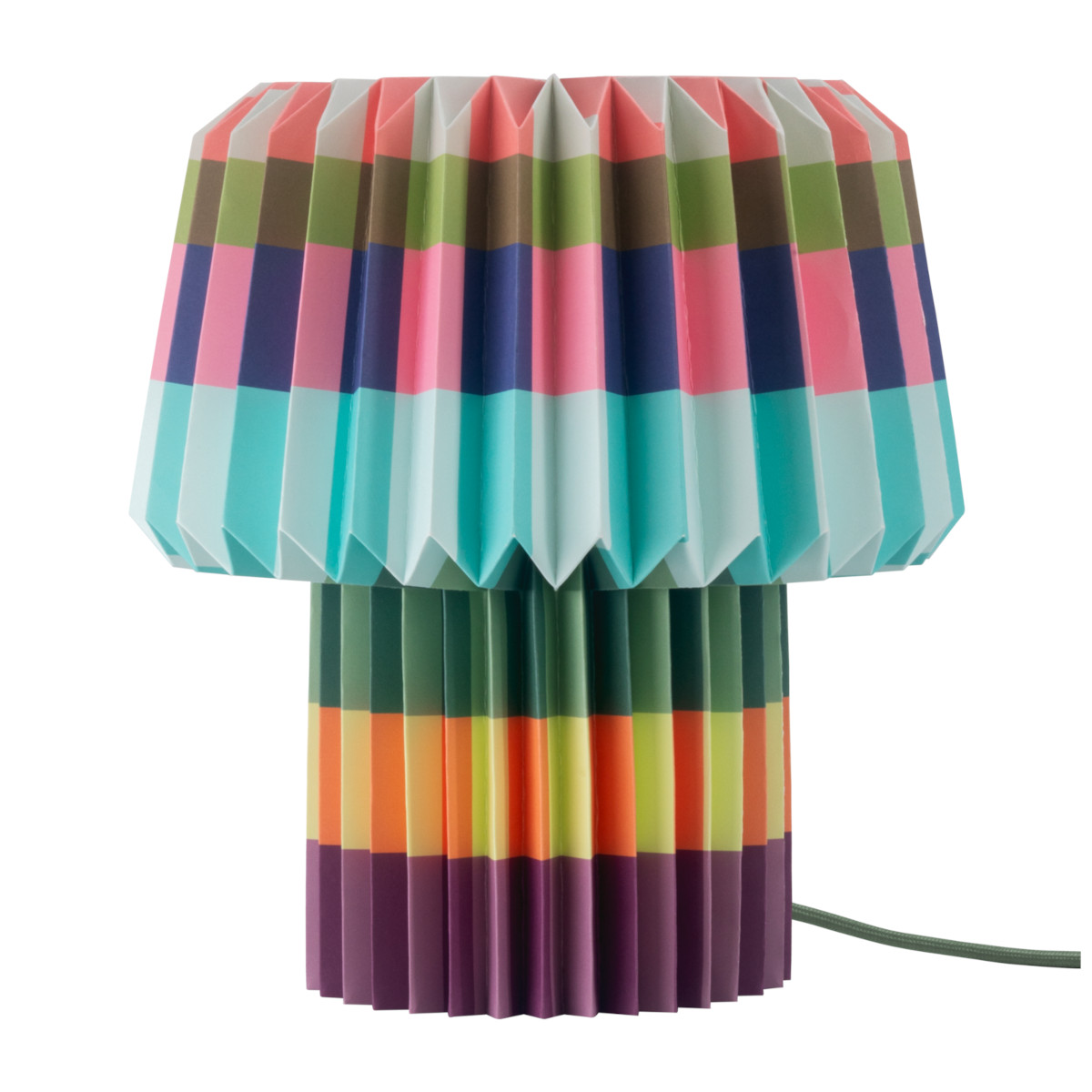 Remember Anna Pleated Paper Table Lamp – Blocks Design – image 2