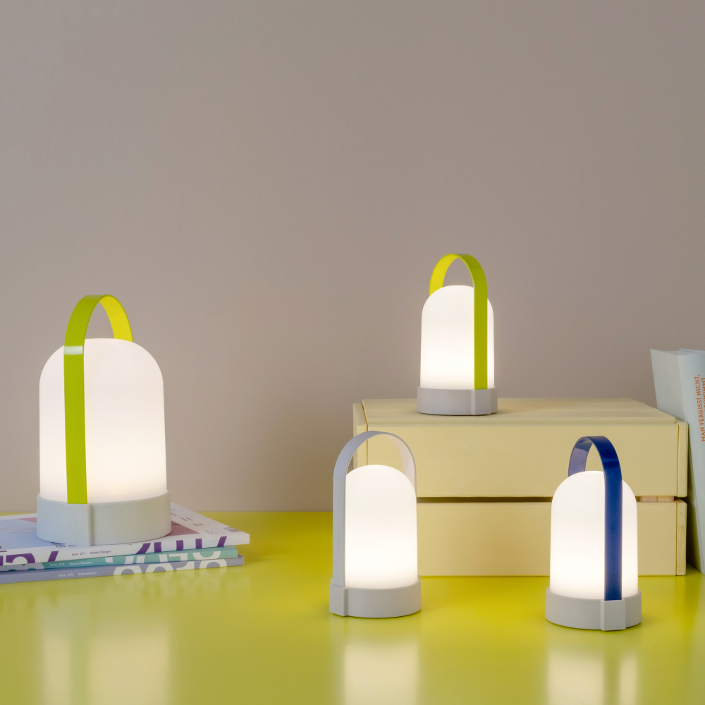 Remember Little URI Piccolo Portable LED Lamps, Set of 3 – Navy, Stone & Lime – image 3