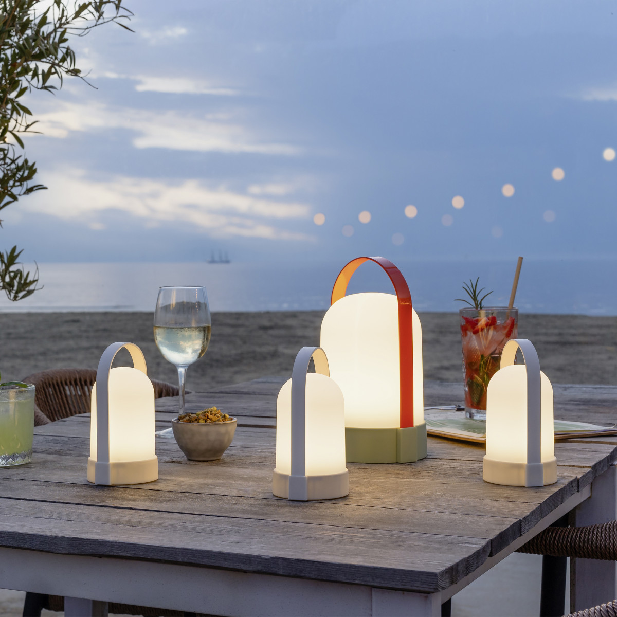 Remember URI Piccolo Rechargeable Mini LED Lanterns, Set of 3 – Pure White – image 2