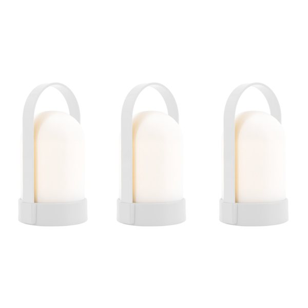 Remember URI Piccolo Rechargeable Mini LED Lanterns, Set of 3 – Pure White