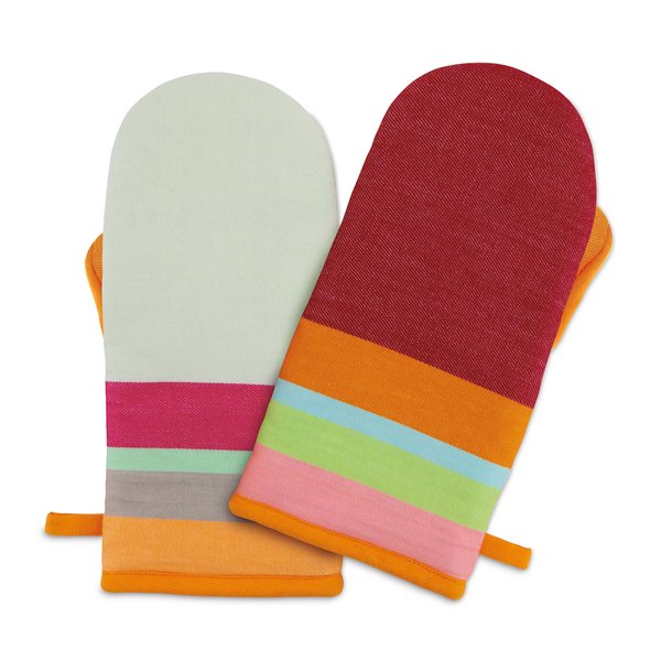 Remember Oven Gloves No.3, Set of 2 – Colourful Cotton Oven Mitts
