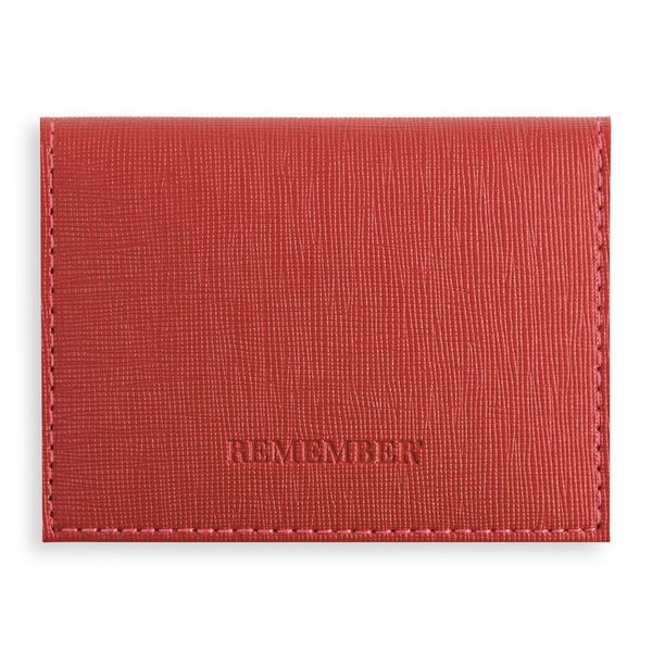 Remember Compact Wallet with 8 Card Slots – Chilli Red