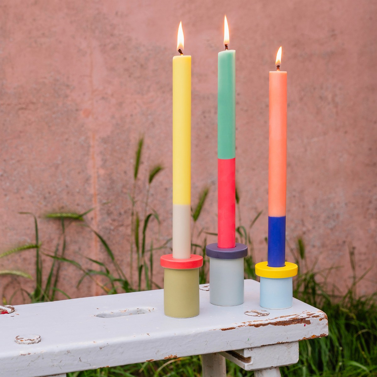 Remember Ibiza Dinner Candles, Set of 3 – 26cm Multicoloured – image 3