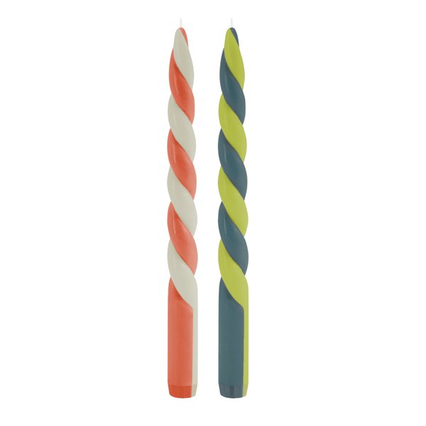 Remember Vienna Twisted Dinner Candles, Set of 2 – 26cm