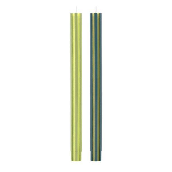 Remember Dublin Ribbed Dinner Candles, Set of 2 – 26cm