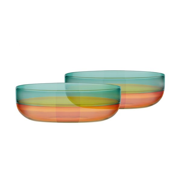 Remember Borosilicate Glass Bowls, Set of 2 – Amber