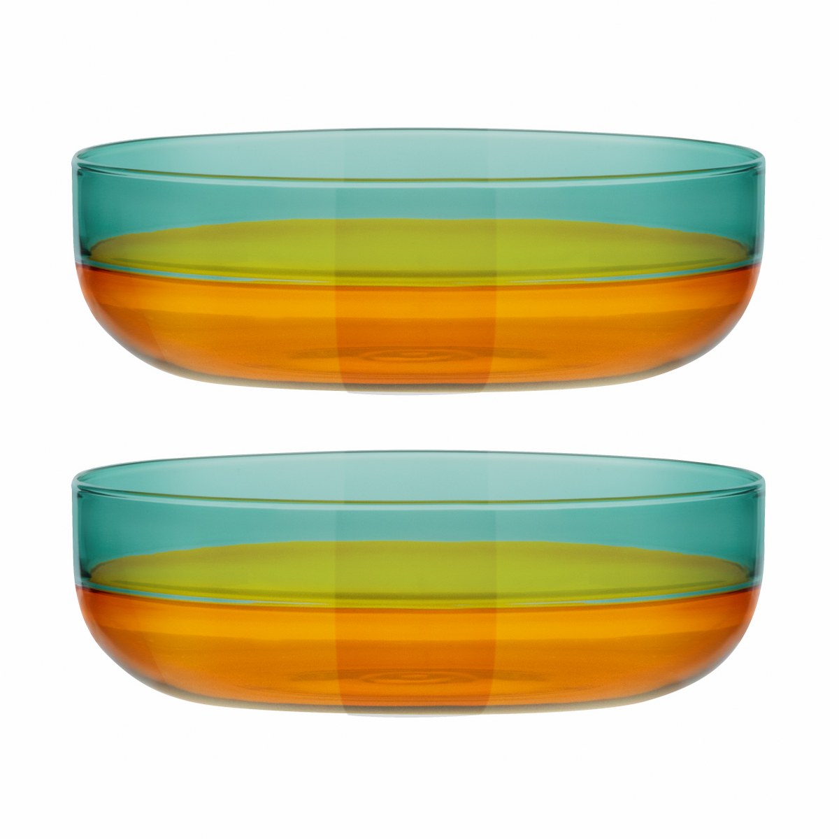 Remember Borosilicate Glass Bowls, Set of 2 – Amber – image 3