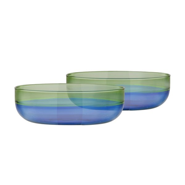 Remember Borosilicate Glass Bowls, Set of 2 – Ocean Blue