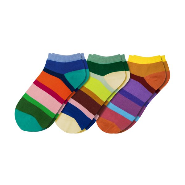 Remember Colourful Trainer Socks SN01, Set of 3 – Size EU 36–41