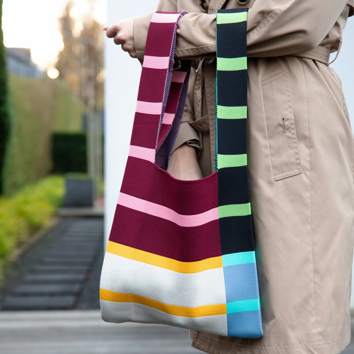 Remember Scala Foldable Knitted Shopping Bag – Recycled Polyester – image 2