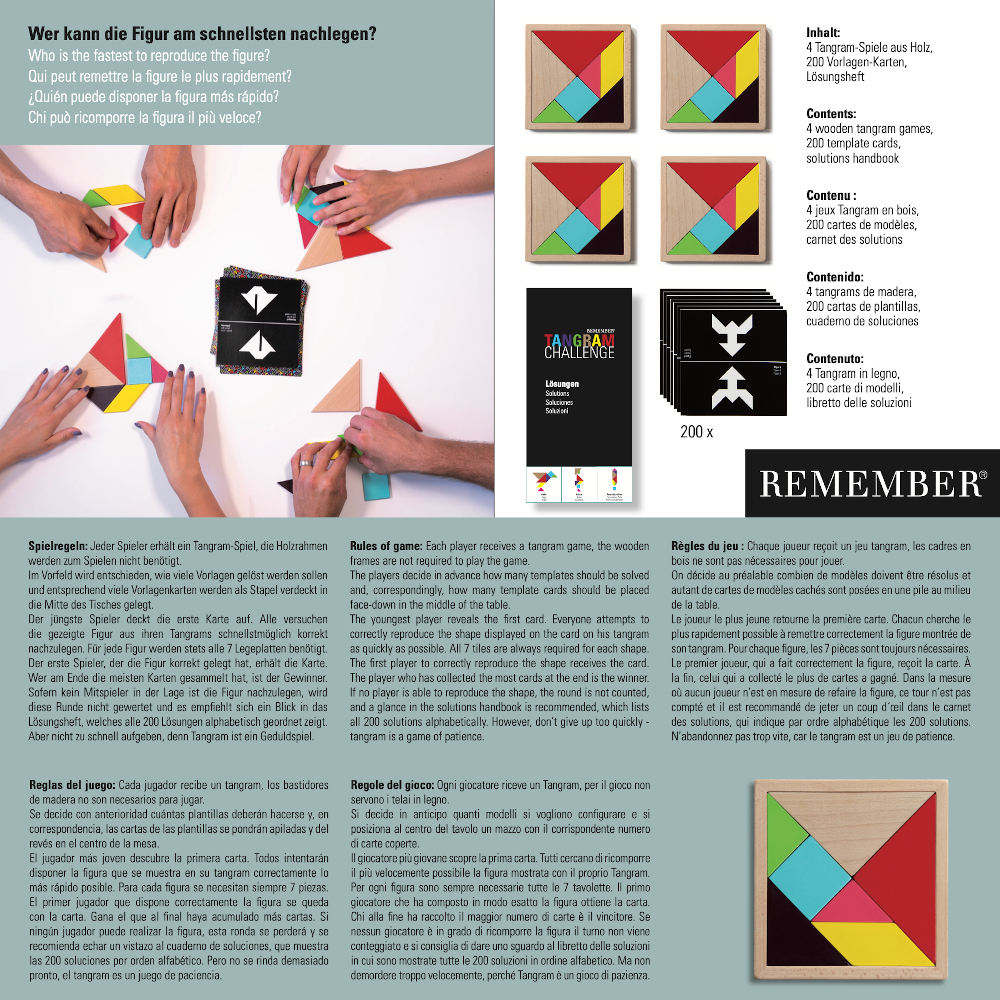 Remember Tangram Challenge Wooden Puzzle Game – image 8