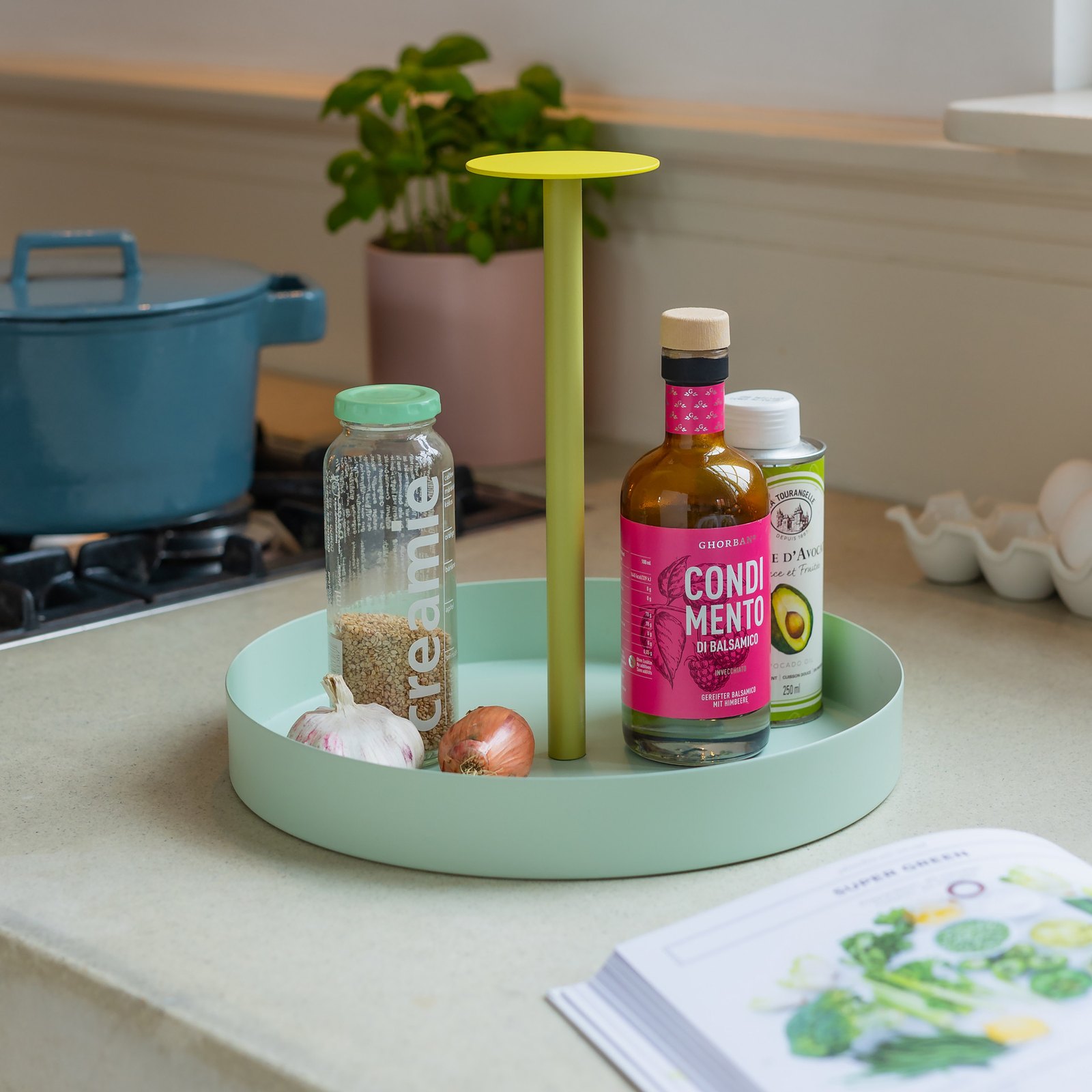 Remember Nana Metal Storage & Serving Caddy – Lime – image 4