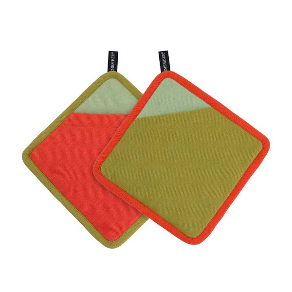 Remember Jade Cotton Pot Holders & Trivets, Set of 2