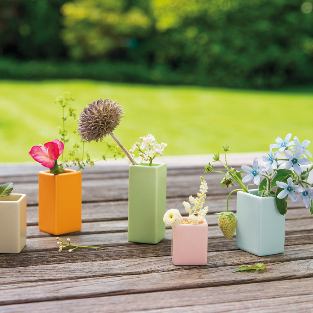 Remember Mini Porcelain Vases, Set of 5 – Colourful Bud Vases – image 7
