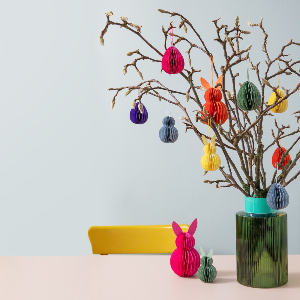 Remember Paper Oval Hanging Ornaments No.2, Set of 6 – image 2