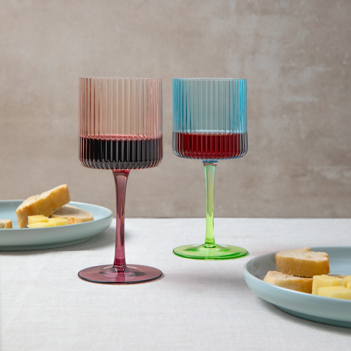 Remember Bordeaux Coloured Glass Wine Glasses, Set of 2 – image 3