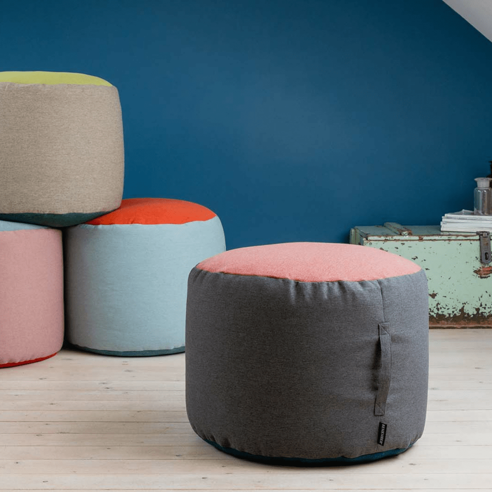 Remember PoufPouf Woven Pouffe Stool – Stone – image 2