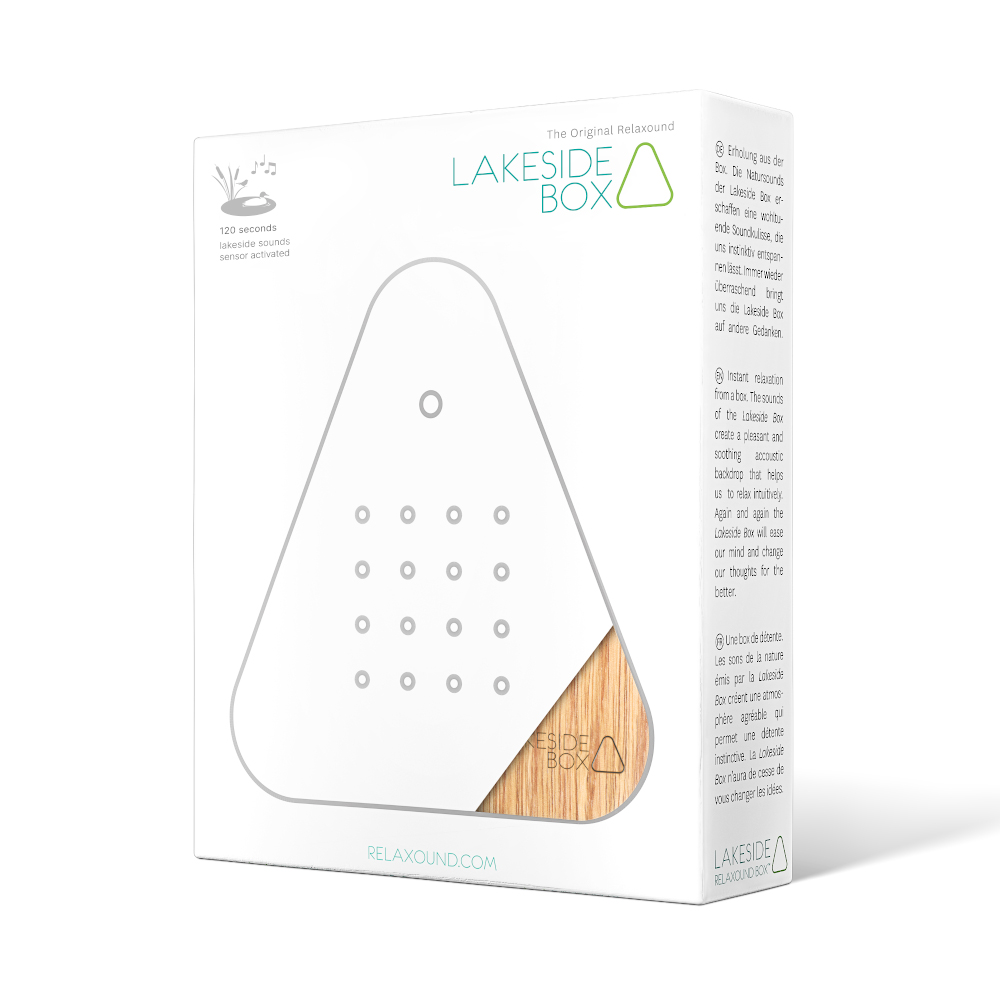 Relaxound Lakesidebox Motion-Sensor Nature Sound Box – Oak – image 4