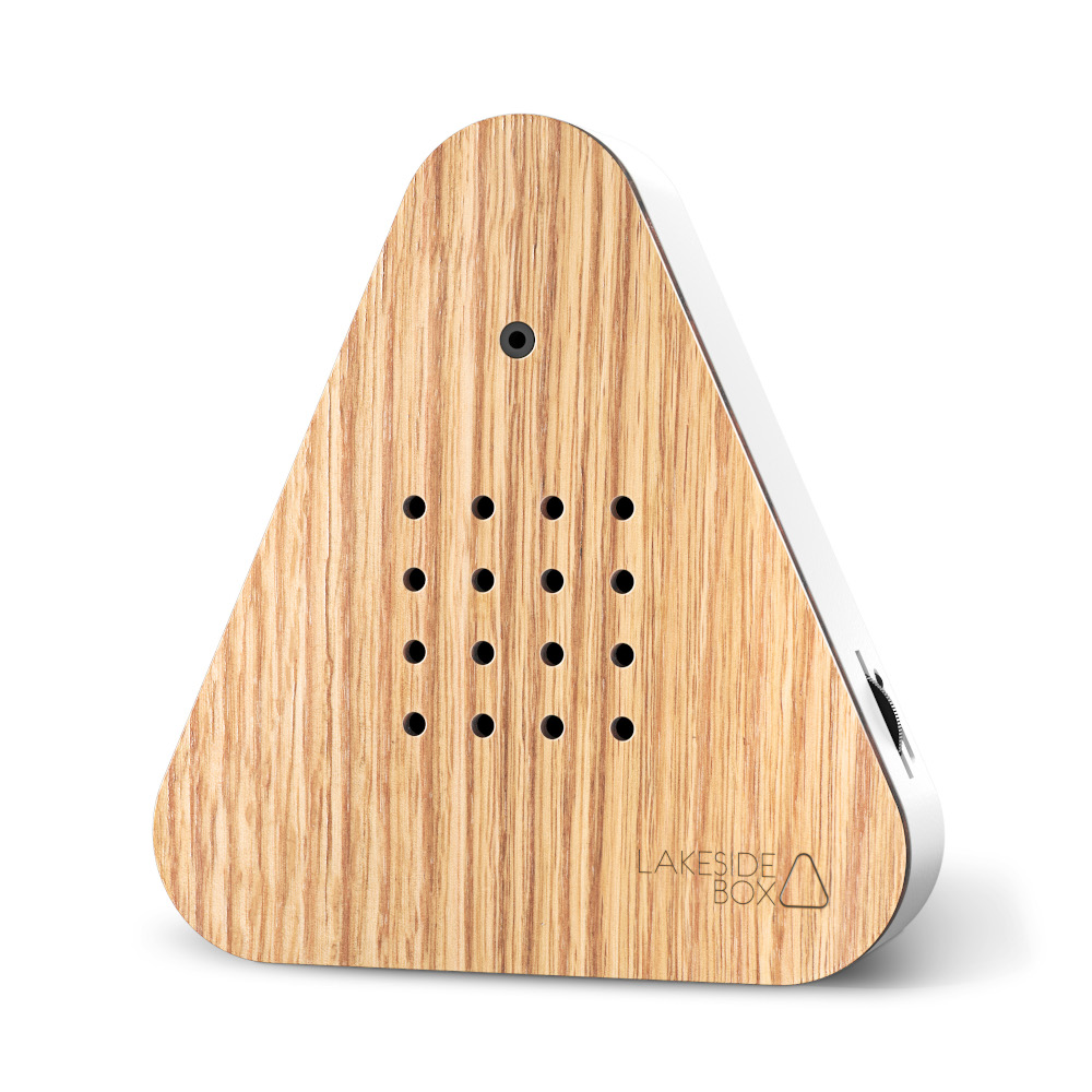 Relaxound Lakesidebox Motion-Sensor Nature Sound Box – Oak – image 2