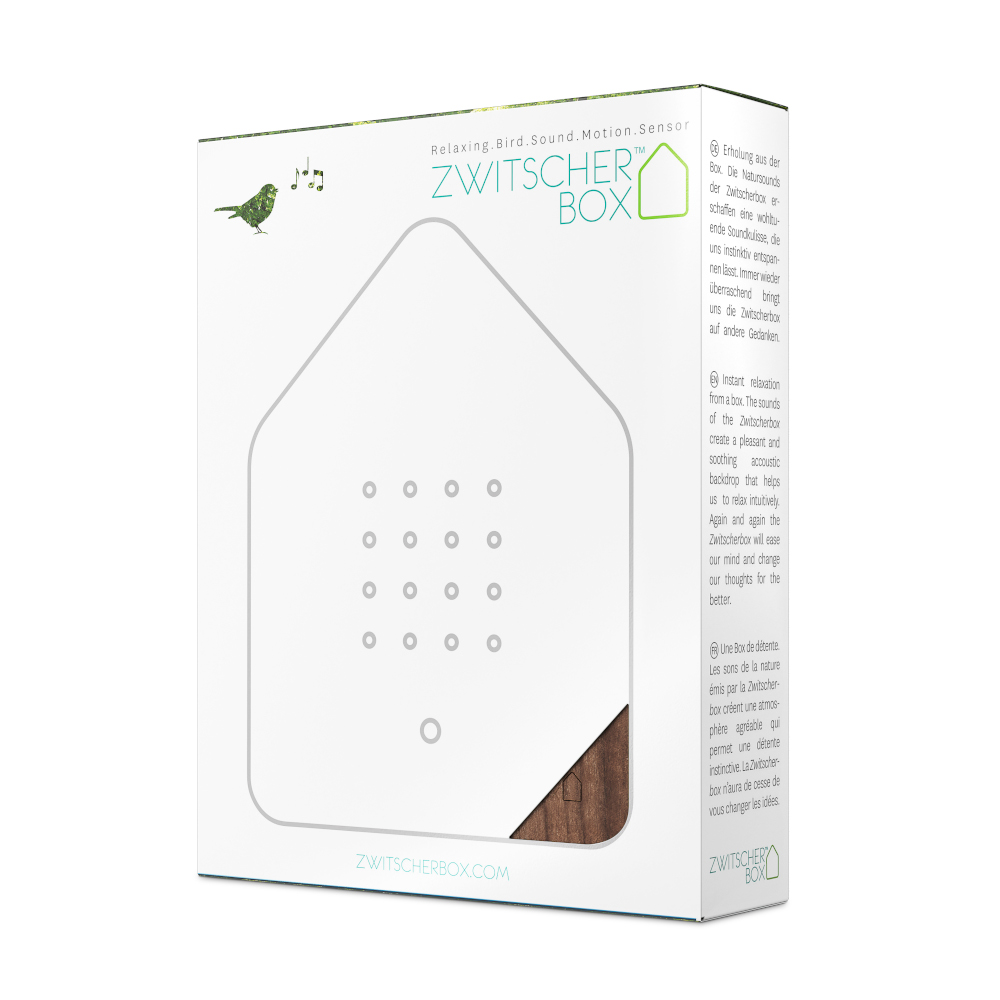 Relaxound Zwitscherbox Birdsong Sound Box with Motion Sensor – Walnut – image 2